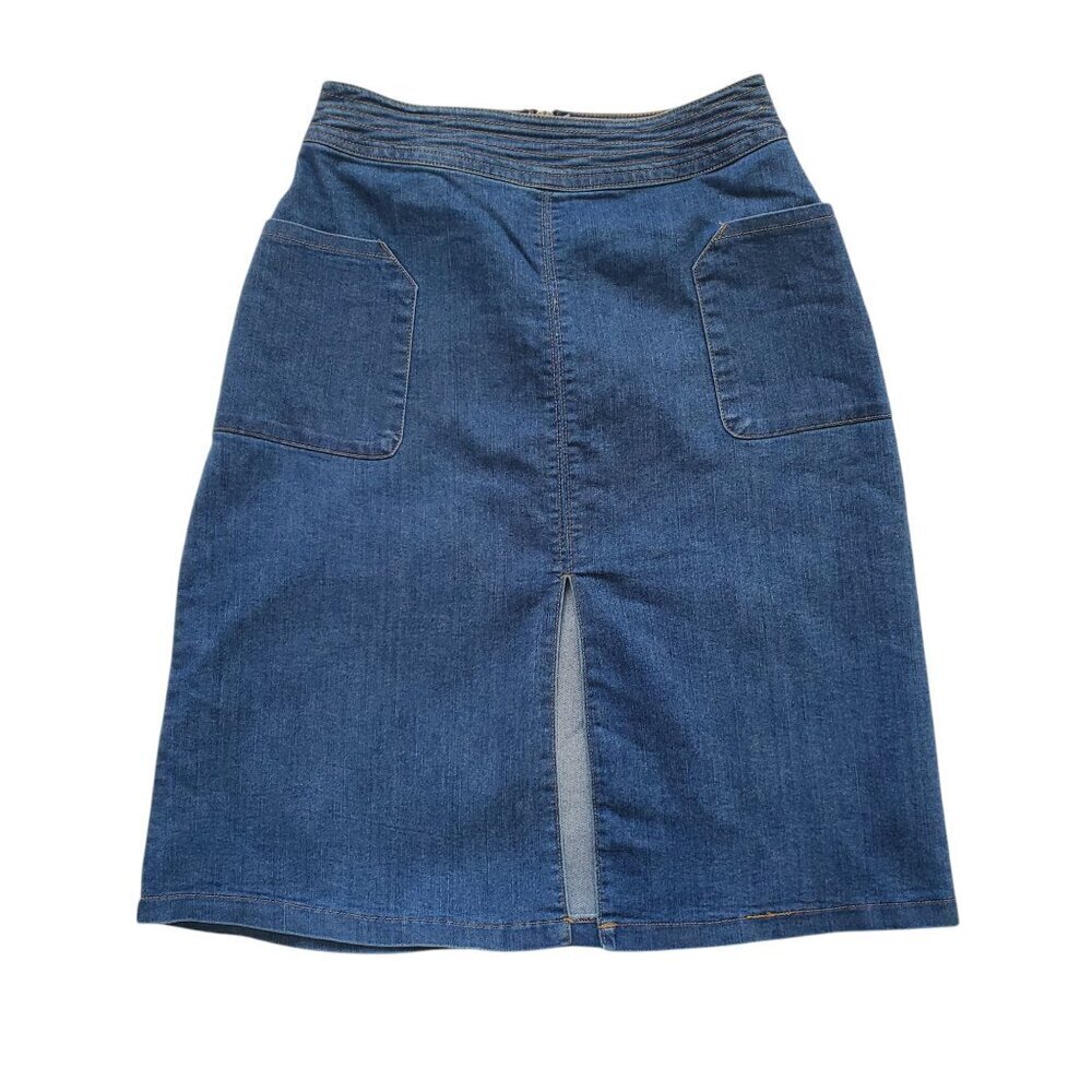 DENIM A LINE SKIRT WITH FRONT SPLIT SIZE 4